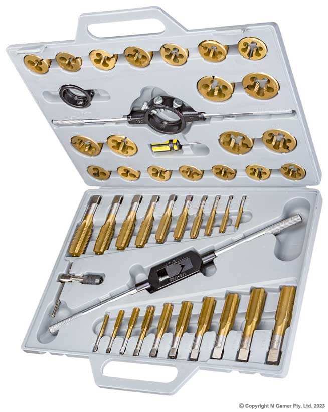 Imperial Ti-N Coated Tungsten?Steel Tap & Die Set